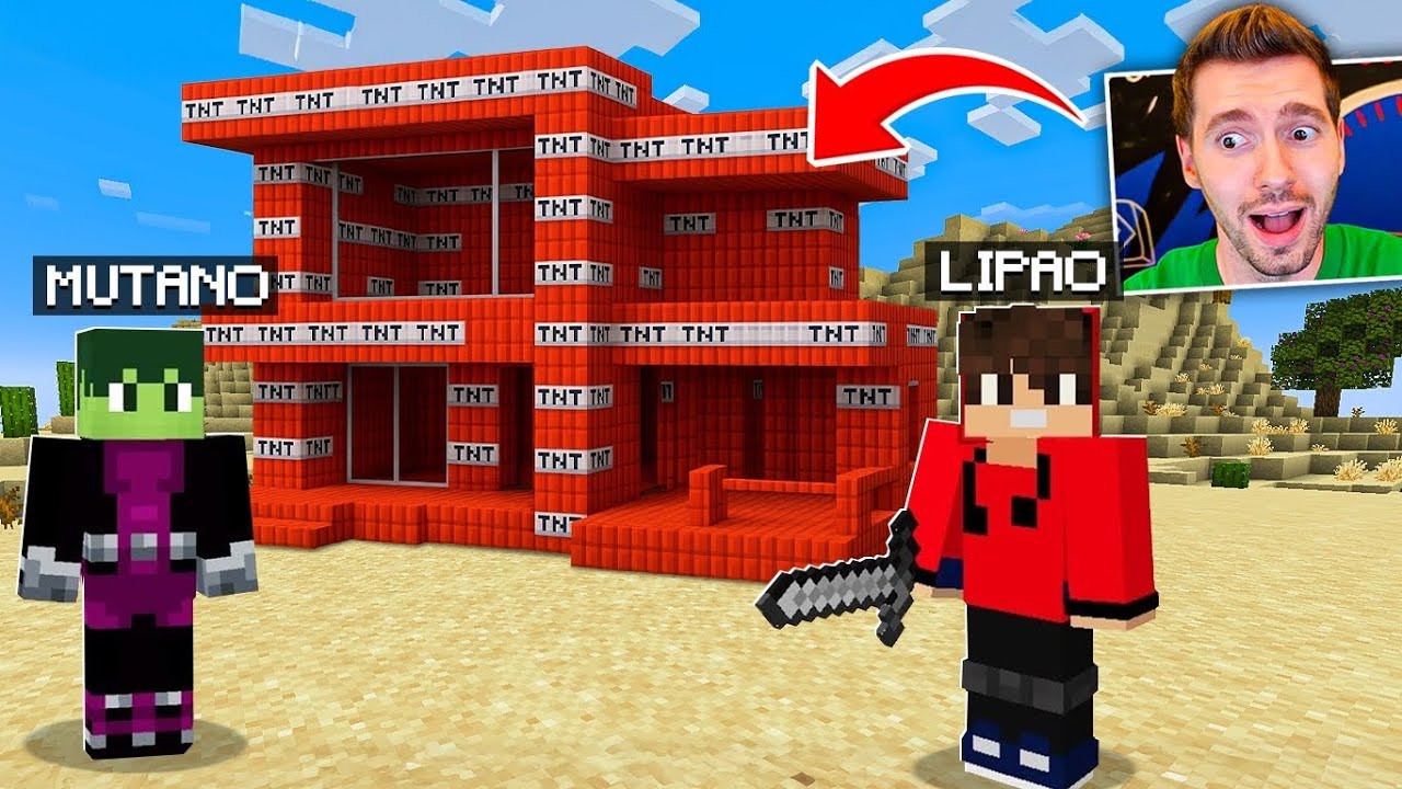 TROLLEI meu amigo com a CASA TROLL! (Dupla Survival Minecraft)