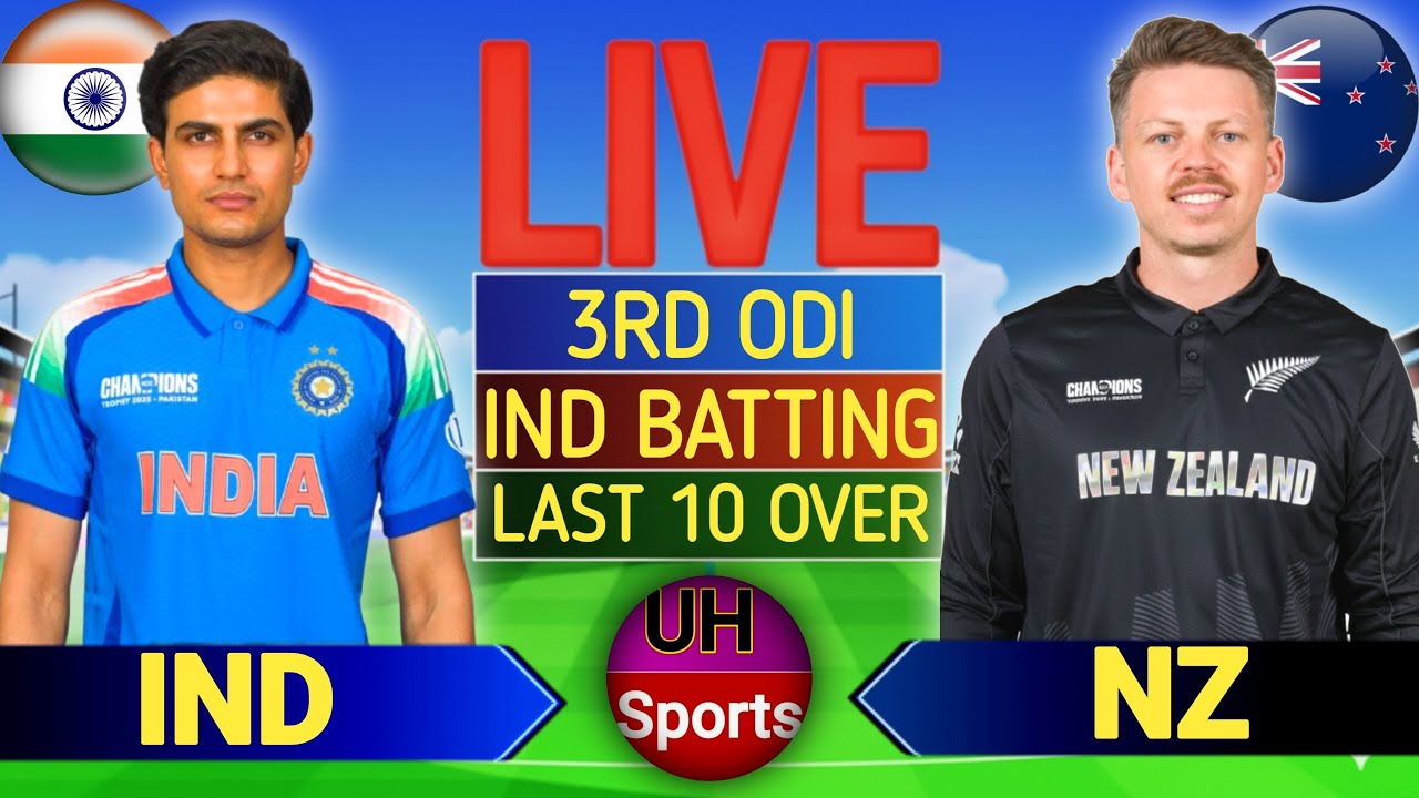 🔴IND Vs NZ, 3rd ODI 2026, Live Cricket Score & Commentary | Live Cricket Match Today | IND Last 10OV