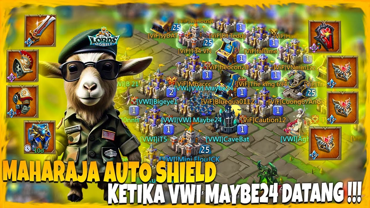 MAHARAJA AUTO SHIELD KETIKA VWI MAYBE24 DATANG !!! MENCRET BOYYY WKWK !!! - Lords Mobile