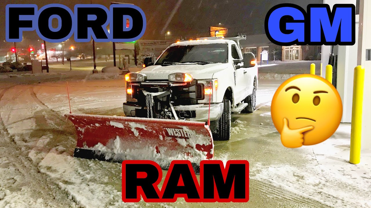 Кто производит самые доступные рабочие грузовики HD: Ford, GM или RAM? | Убираем снег с Майки Пи!!!