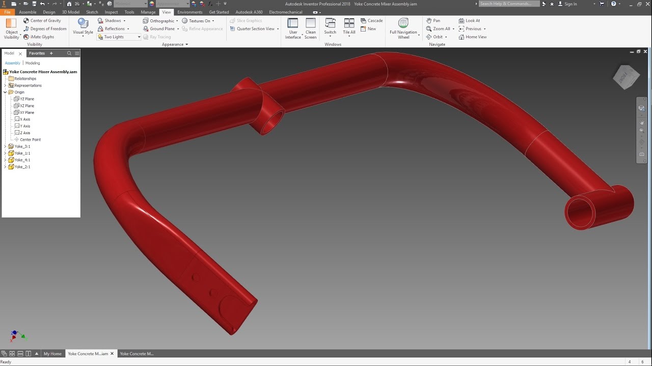 INVENTOR 2018 - YOKE - CONCRETE MIXER