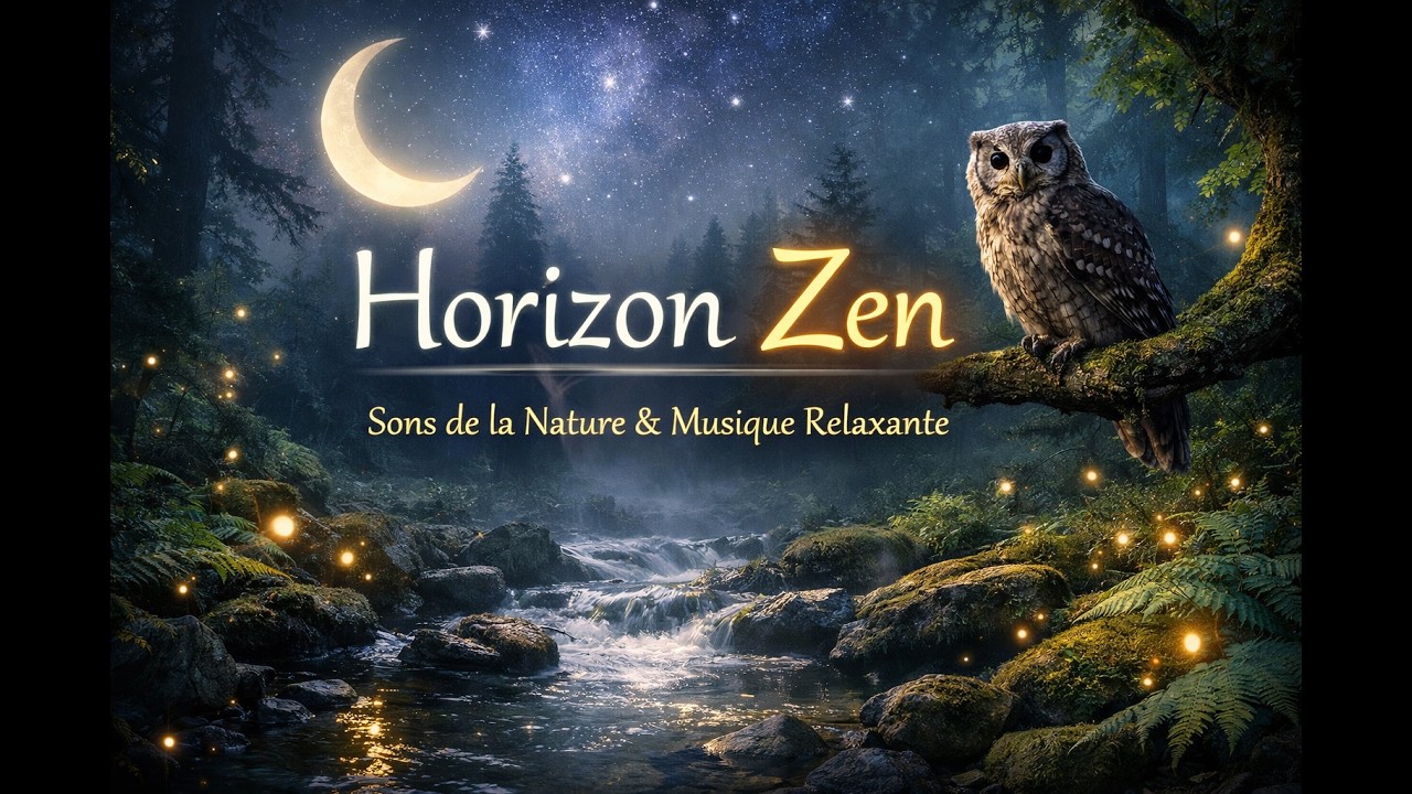 Sons de la Forêt la Nuit 🌙 Grillons, Hiboux & Musique Relaxante – Sommeil Profond