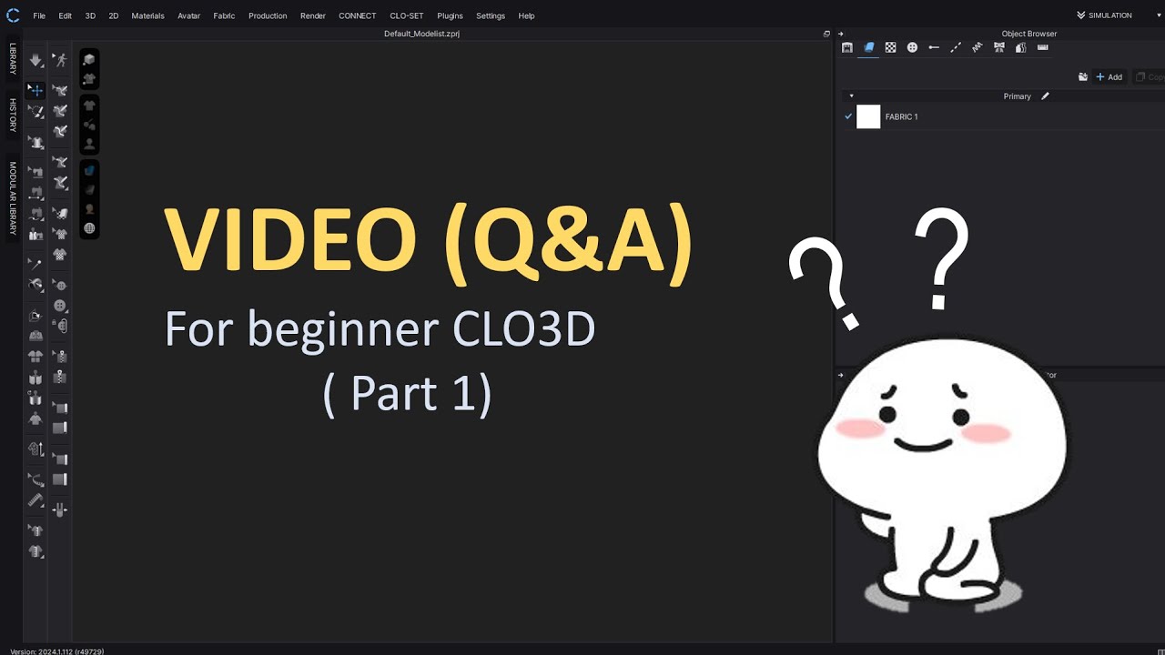 Video trả lời câu hỏi(Q&A) CLO3D cho người mới| PART 1