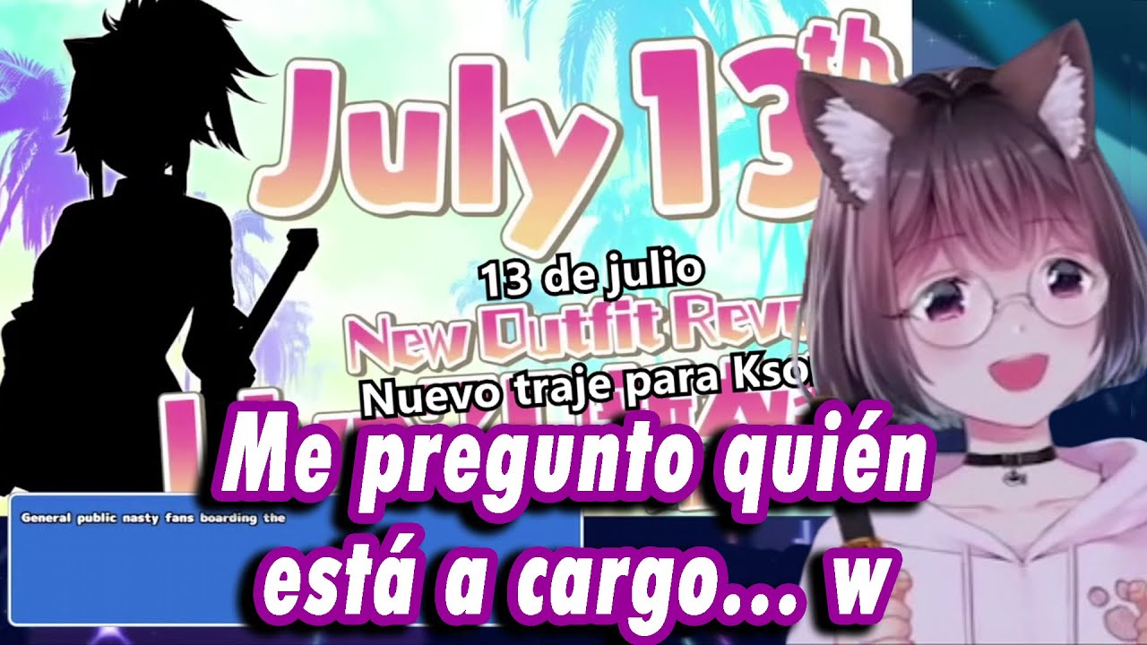 Himono finge sorpresa al ver anuncio del nuevo traje del que est&aacute; a cargo [Sub Esp] [Kson 3D]
