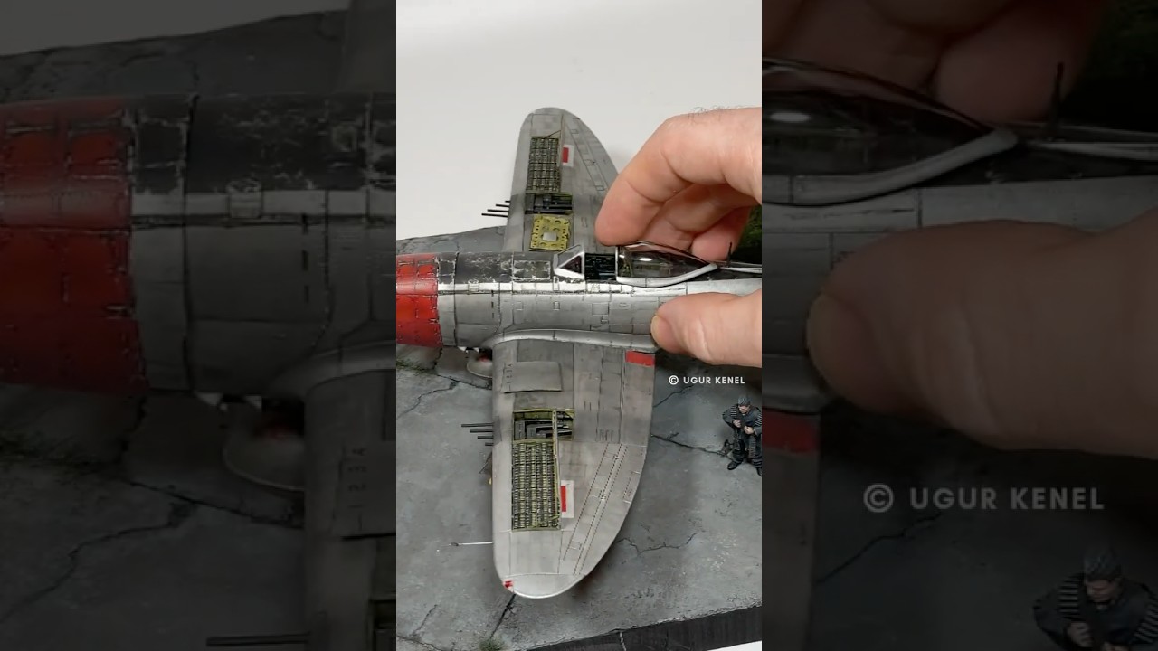A month of work in a minute. Miniart P-47 Scale Aircraft Model #plasticmodel #miniature #scalemodel