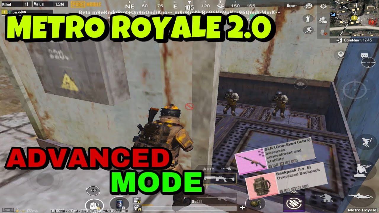 METRO ROYALE 2.0 ADVANCED MODE GAMEPLAY / PUBG METRO ROYALE CHAPTER 4