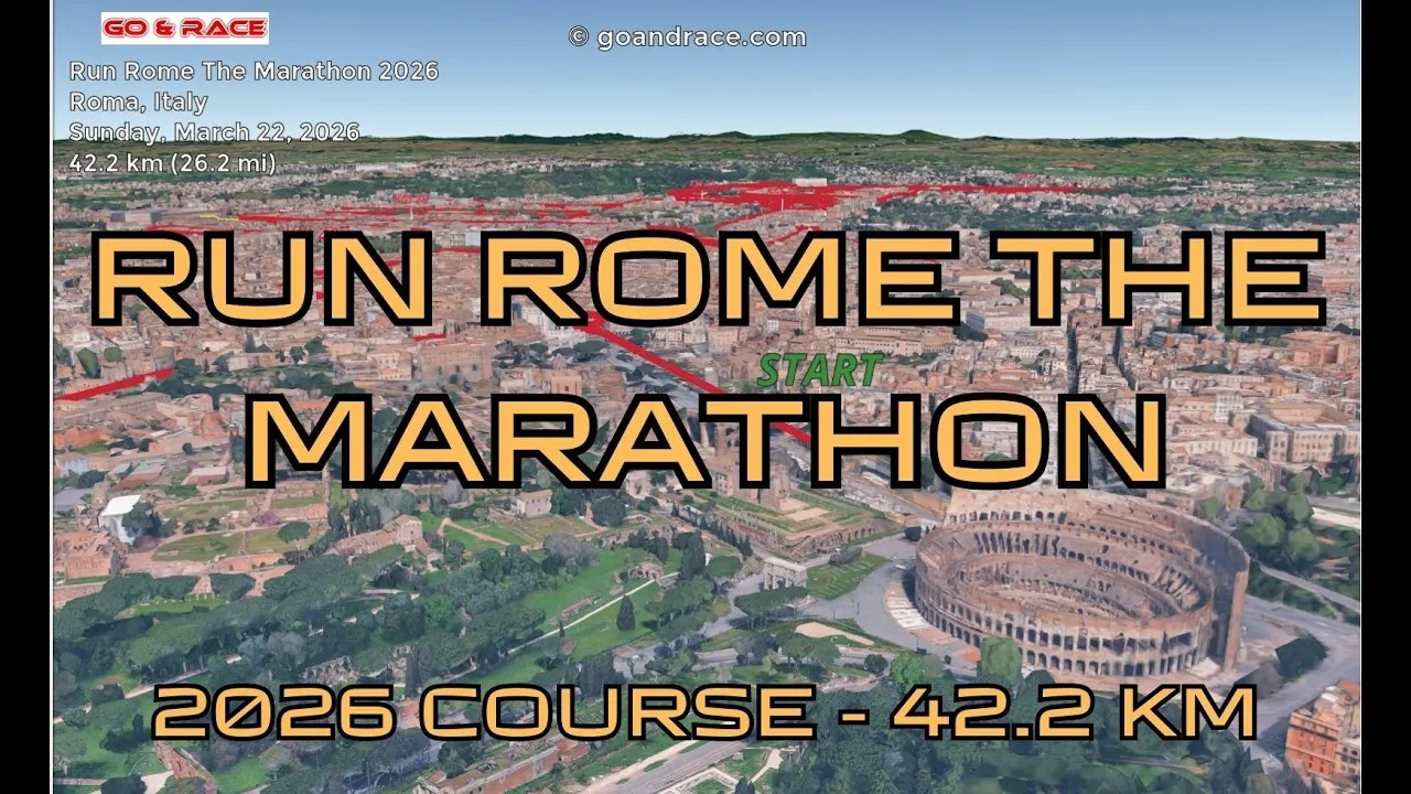 Run Rome The Marathon 2026: 3D Video Course Map | 42.2 km - Roma