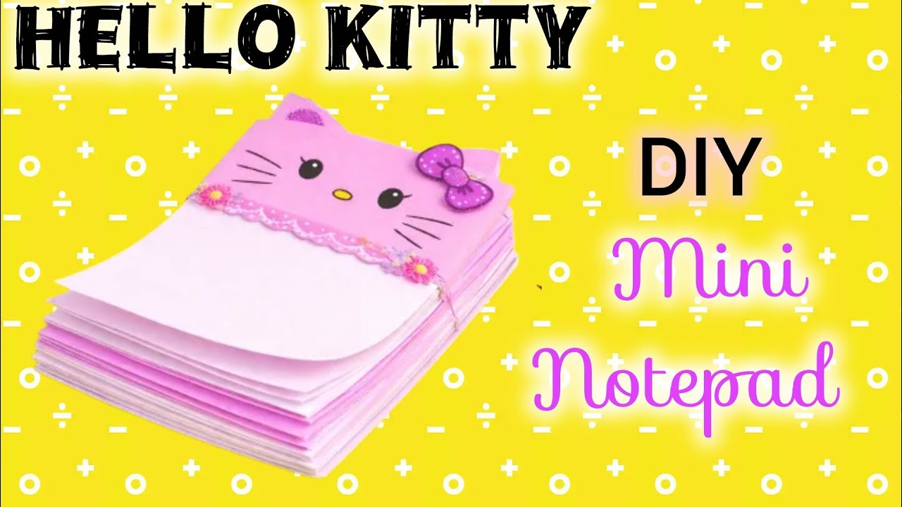 Hello kitty mini notepad | DIY mini notepad/DIY  mini notebook/Paper craft/ Origami Notebook