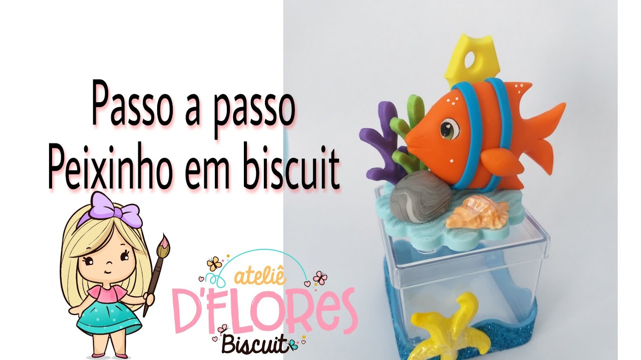 Passo a passo peixinho fundo do mar em biscuit