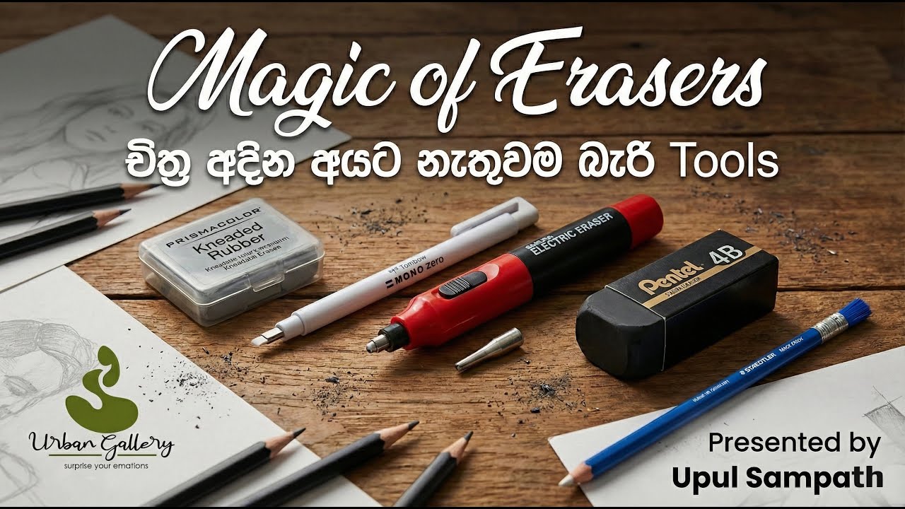 Magic of Erasers l චිත්‍ර අඳින අයට නැතුවම බැරි Tools