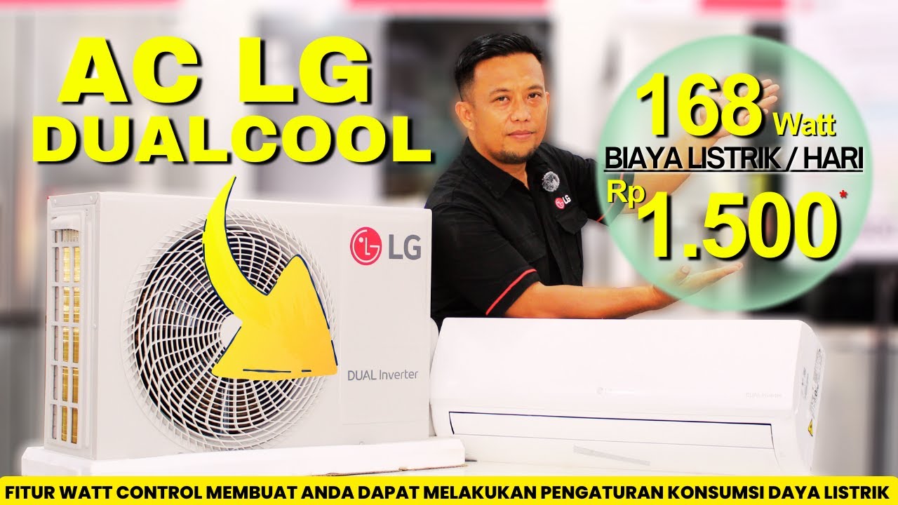 ATUR WATT SESUKA HATI | REVIEW AC 0,5PK LG T 05 EV5 DUAL INVERTER THINQ WITH WATT CONTROL BY CHANDRA