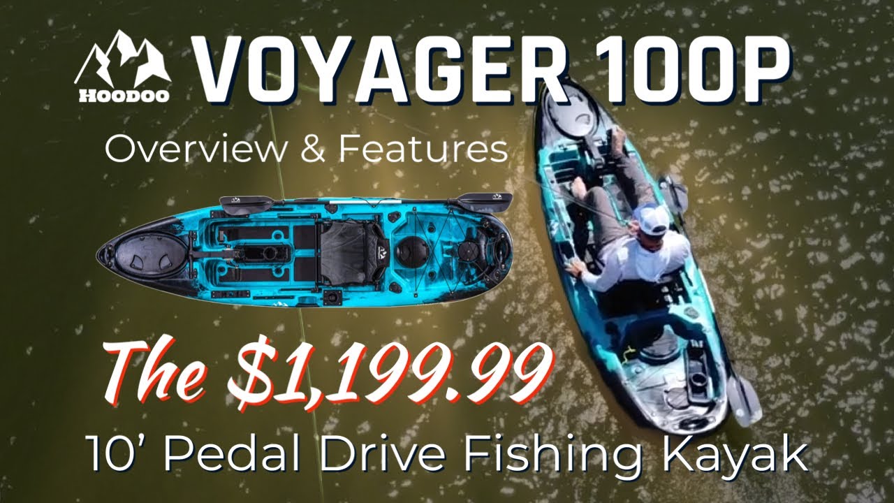 Hoodoo Voyager 100p Feature Overview - 10' Pedal Drive Fishing Kayak