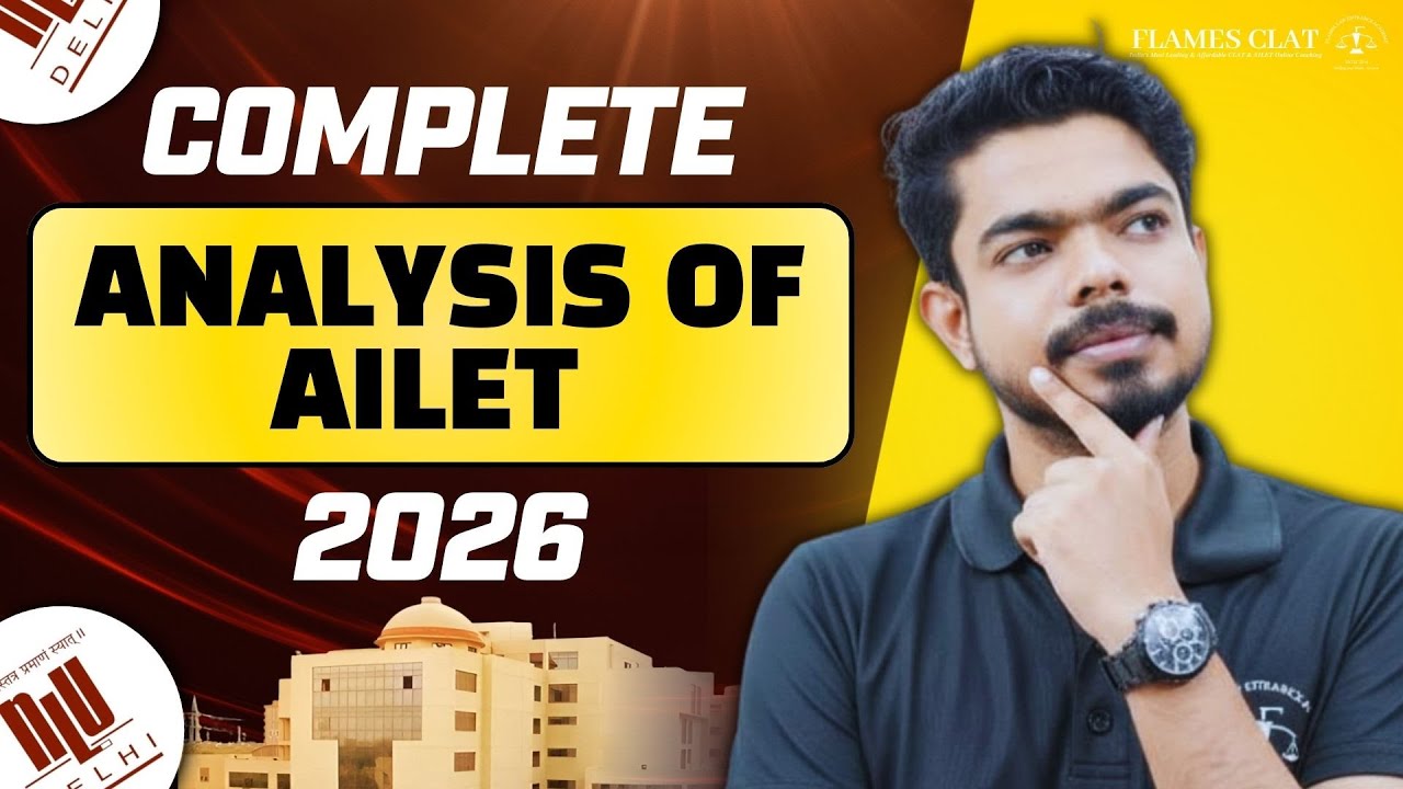 AILET 2026 Exam Analysis : Expected Cut-Offs, Good Score, Difficulty, Pattern │ FLAMES CLAT│