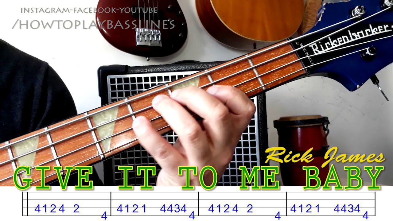 GIVE IT TO ME BABY - RICK JAMES (bass cover) | How to play