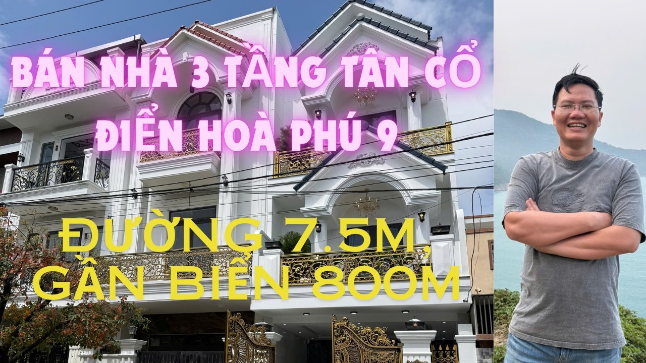 🏡 BÁN NHÀ 3 TẦNG TÂN CỔ ĐIỂN HOÀ PHÚ 9 – ĐƯỜNG 7.5M – GẦN BIỂN 800M – FULL NỘI THẤT CAO CẤP