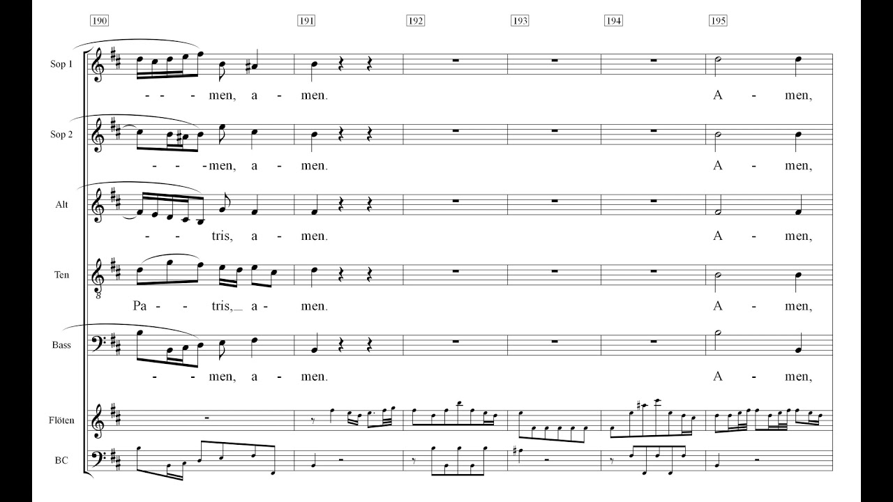 Messe in hMoll 09b Cum Sancto Spiritu Einstudierung Sopran 1
