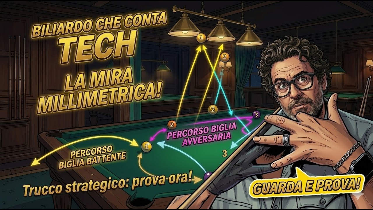 Il Biliardo che Conta TECH - La mira MILLIMETRICA! Impostare il corpo per mirare alla perfezione!
