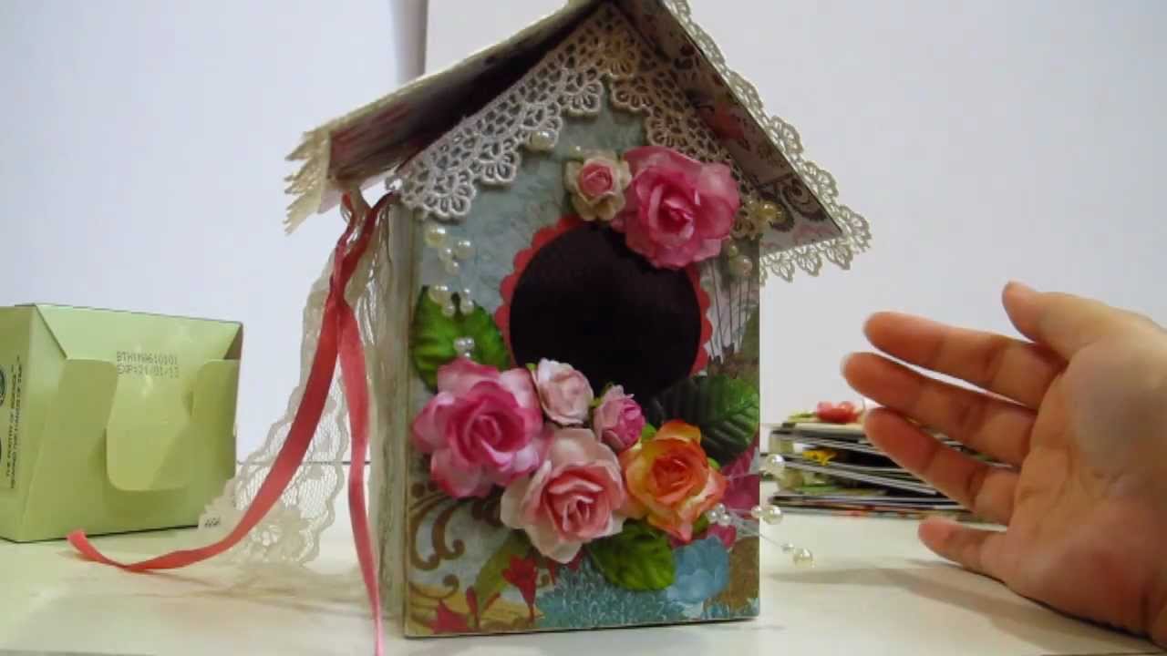 Prima Homemade BirdHouse made from Recycled Boxes