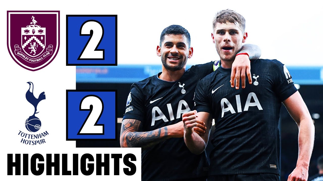 Burnley vs Tottenham 2-2 | Van de Ven Goal | Premier League 2025-26 | Cristian Romero