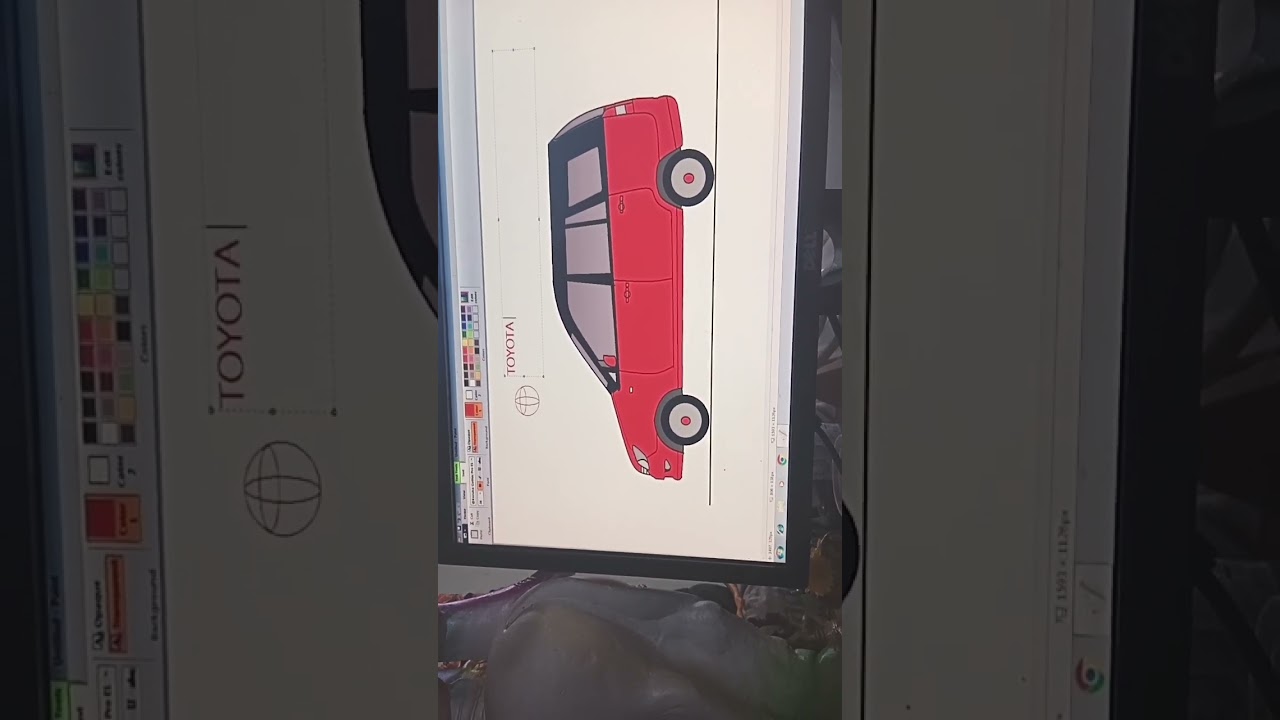 toyota innova drawing in computer