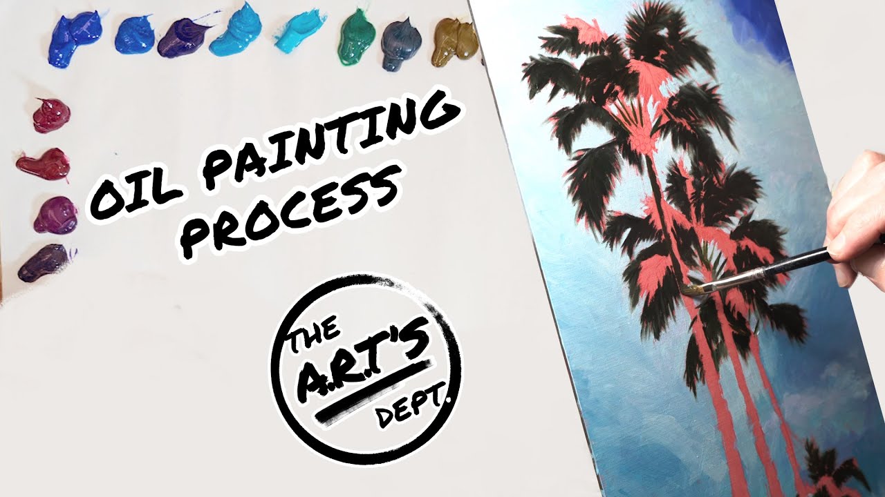Oil Painting Palm Trees: Part One, the transfer and first pass