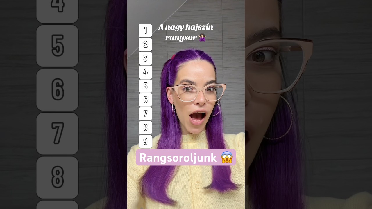 A NAGY HAJSZ&Iacute;N RANKING 👀😱 #haircolor #ranking #magyar #haj #rangsor #haircolorblindrank #hungary