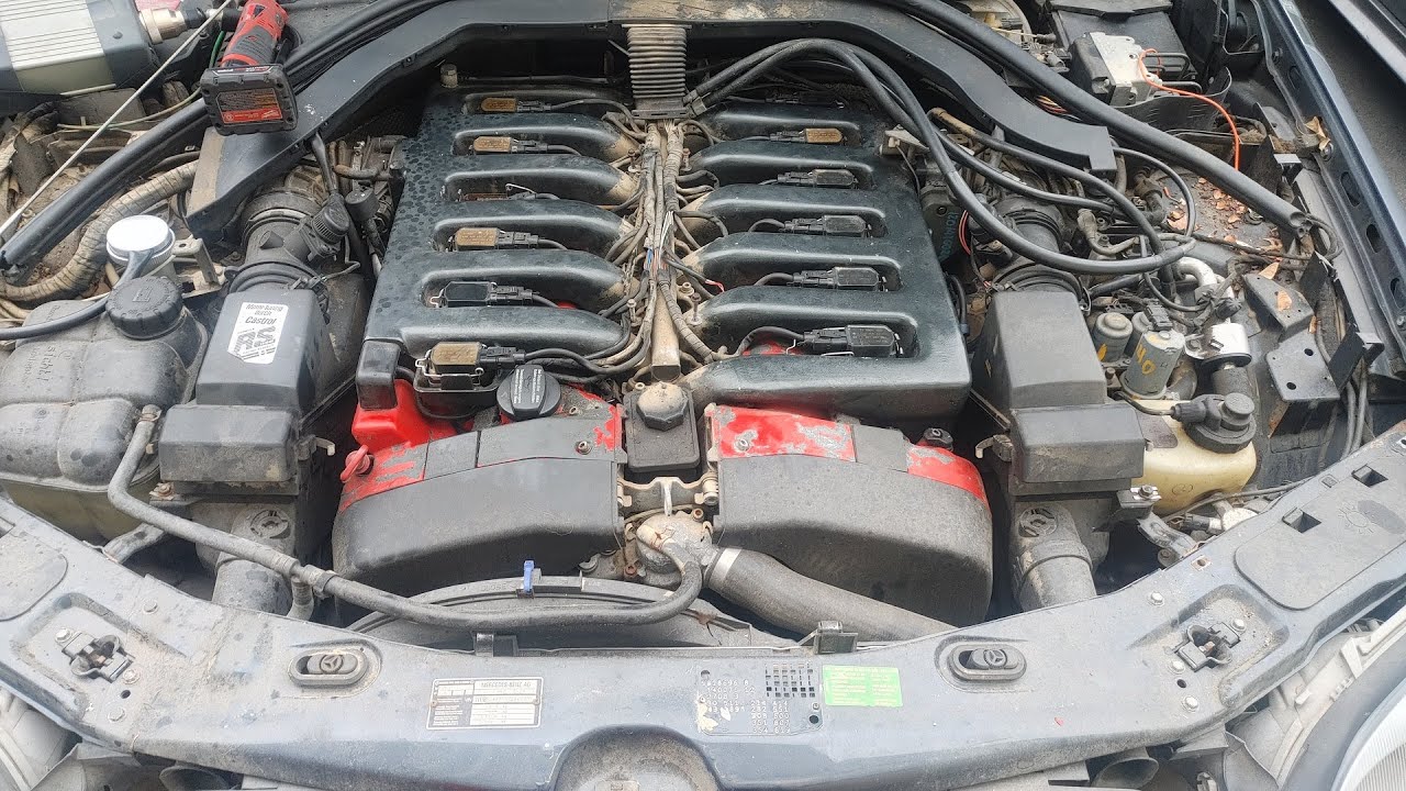 Mercedes BRABUS barn find. 1997 CL73 W140 Video-3 Engine running problem Car might be for sale