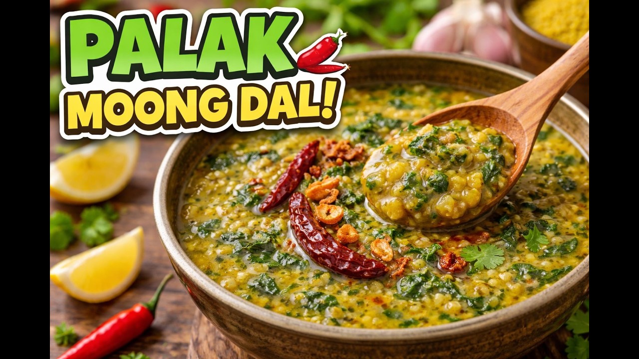 Palak Moong Dal Recipe | Healthy Spinach Dal | Namaste Kitchen By Sangeeta.J