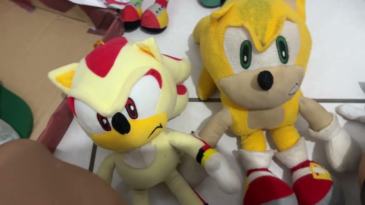 Sonic de pelúcia O filme 4: Sonic Júnior e tails Junior 