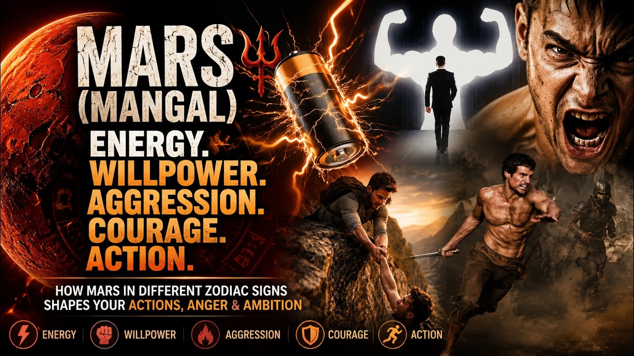 Mars and its Signification in Different Signs of the Zodiac @Jothishi Power, Passion & Action