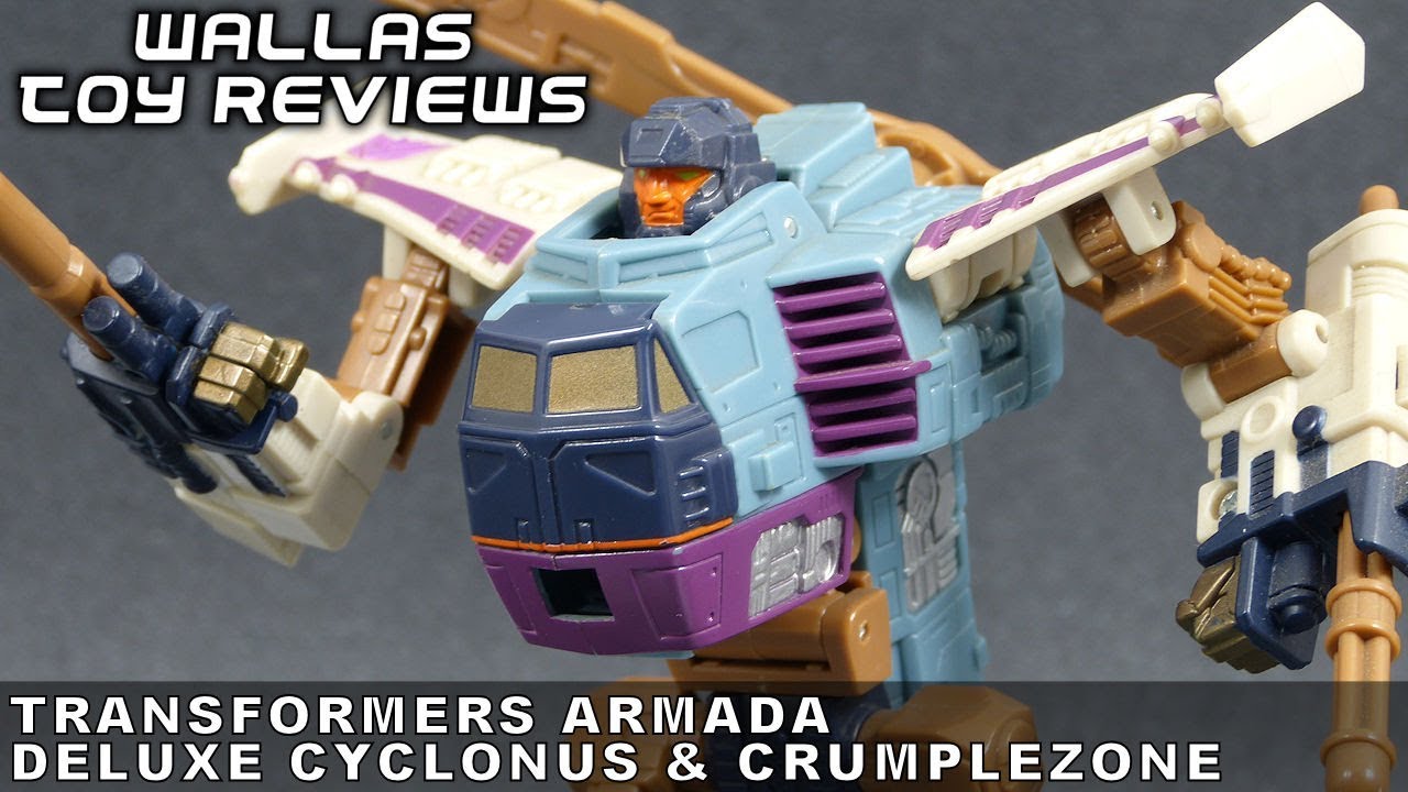 Transformers toy review - Armada Deluxe Cyclonus with Mini-con Crumplezone