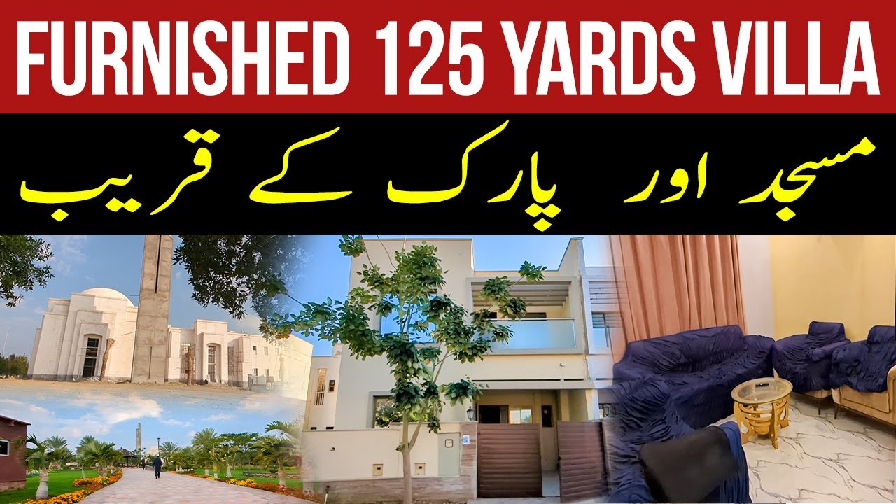 Near to masjid And park 125 Sq. Yards FURNISHED VILLA In Ali Block | Precinct 12 Bahria Town Karachi