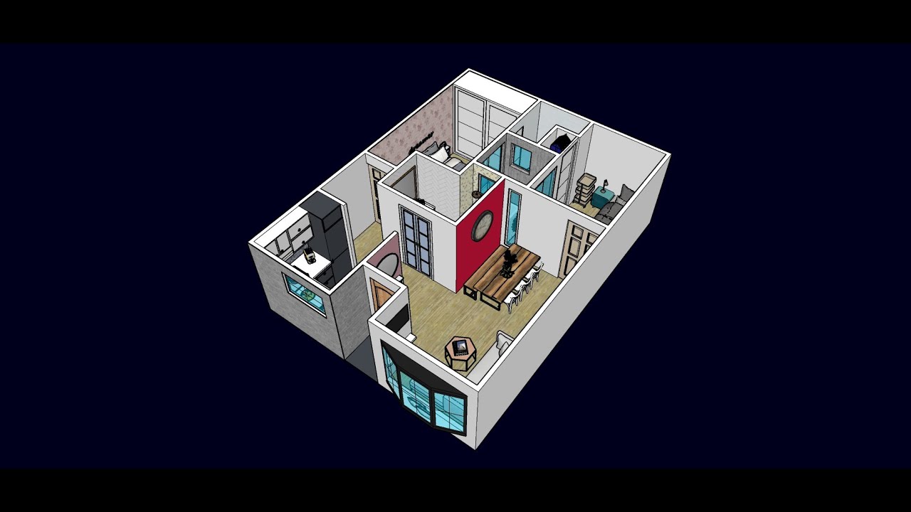 CASA 6X8 METROS. 2 HABITACIONES. PATIO INTERIOR. 2 BAÑOS.