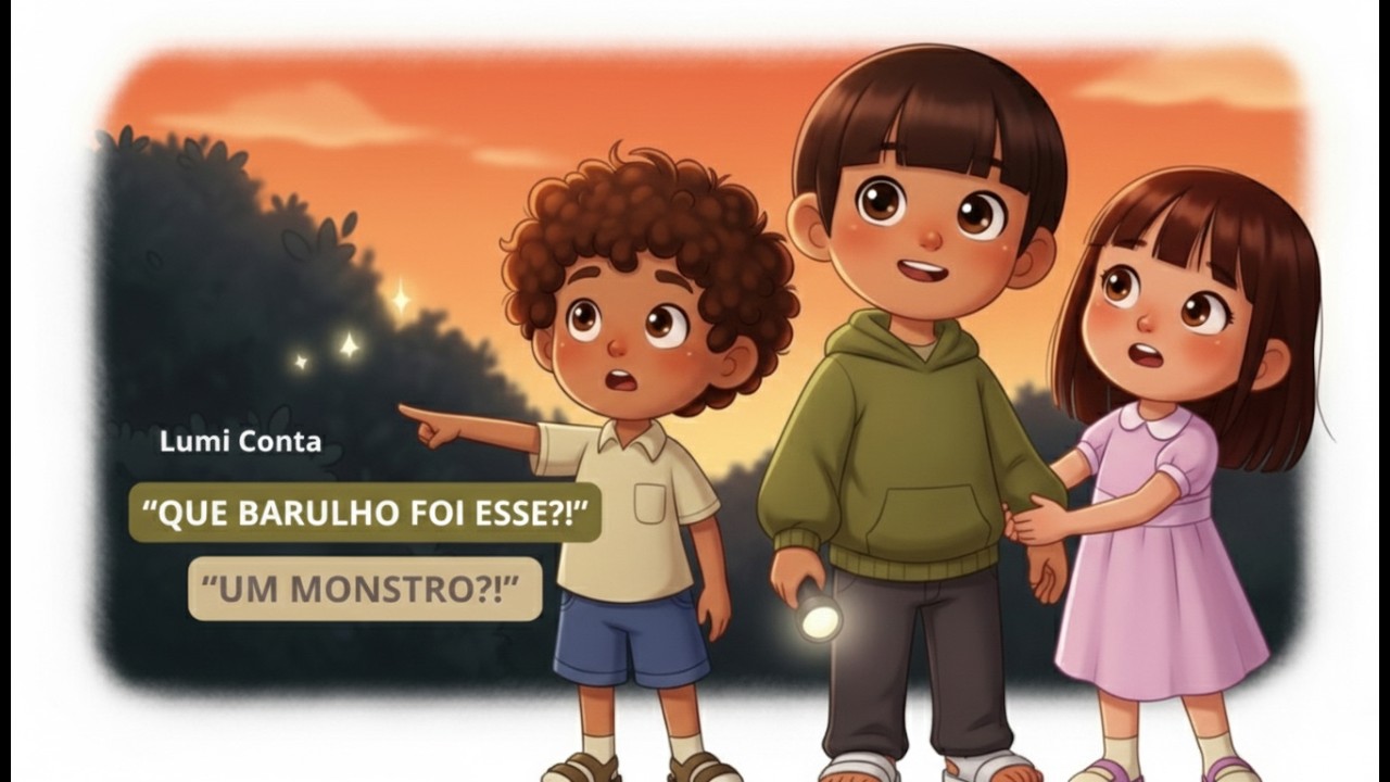 🐱 Um barulho estranho no quintal… seria um monstro?
