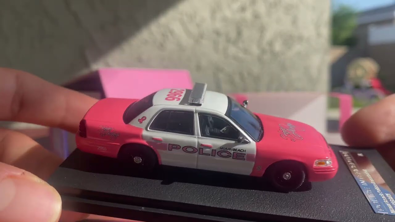 1/64 Scale Miami Beach Pink Police Car @RollinCollectibles 