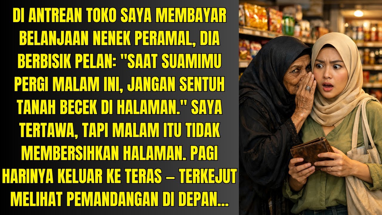 DI ANTREAN TOKO SAYA MEMBAYAR BELANJAAN NENEK PERAMAL, DIA BERBISIK PELAN: