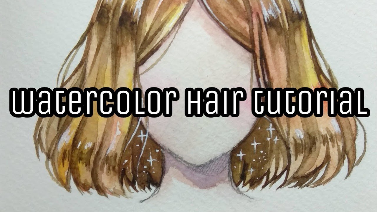 How to color hair with watercolors | Watercolor hair tutorial