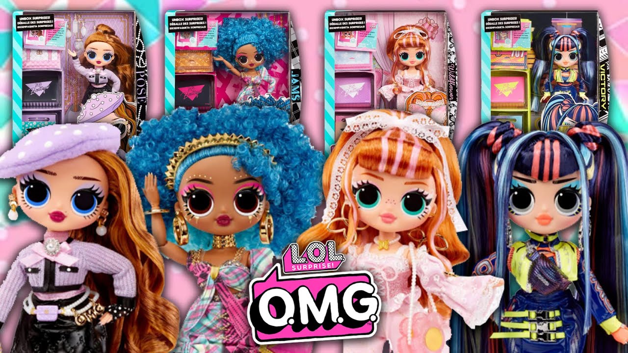 LoL OMG Serie 8 COMPLETA! - POSE, WILDFLOWER, VICTORY e JAMS! 4 bambole in 16 minuti! ToysExpression