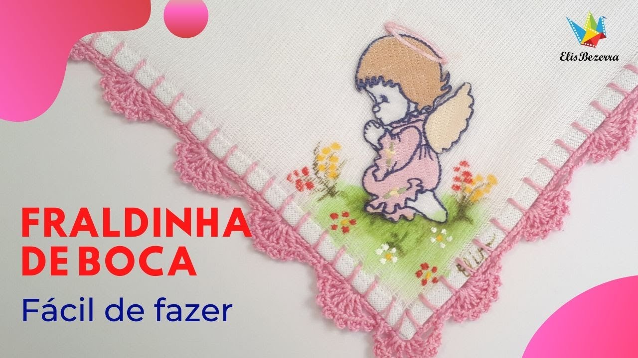 Barradinho em  Fraldinha de boca para menina | Linda e Fácil, passo a passo.
