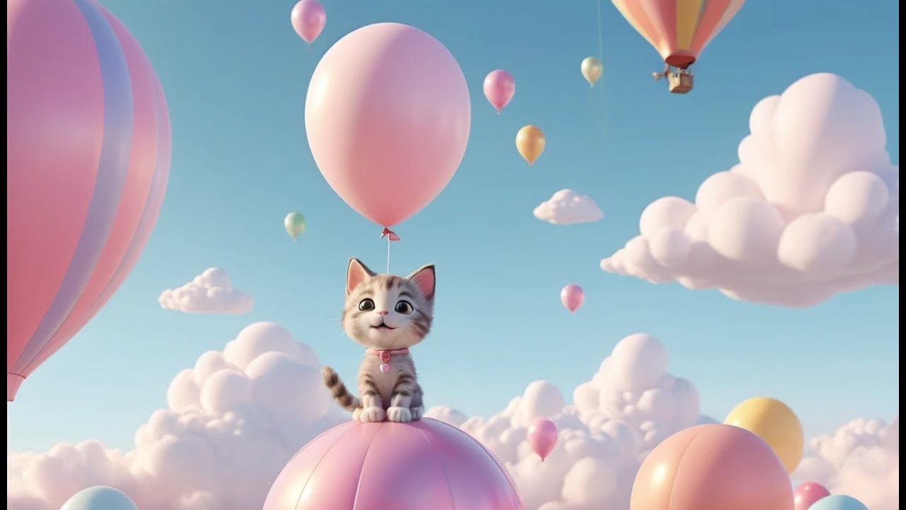 O Gatinho do Roblox Abriu uma Torre de Balões | Canções Infantis e Rimas para Bebês