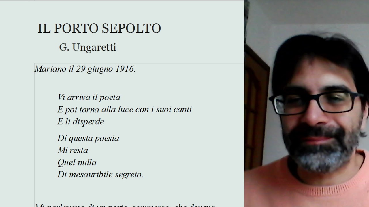 Il porto sepolto di Giuseppe Ungaretti (poesia): spiegazione.