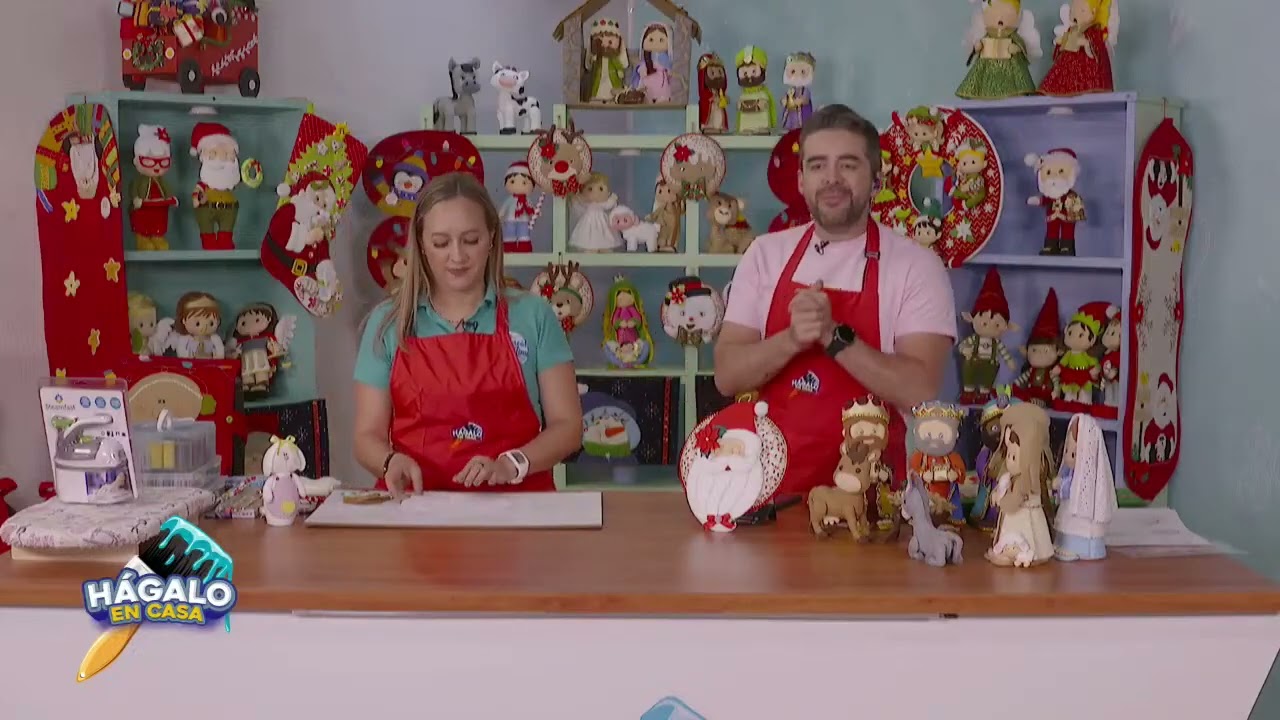 Aprende hacer un Medallón de Papá Noel con Mónica de Lima