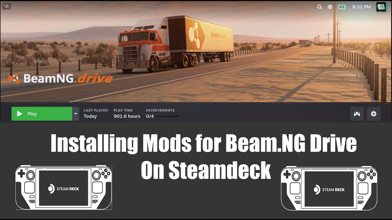 Installing mods for BeamNG.Drive on Steamdeck