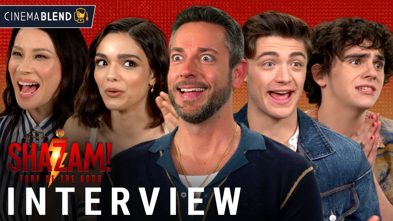 'Shazam! Fury of the Gods' Interviews with Zachary Levi, Rachel Zegler & More!