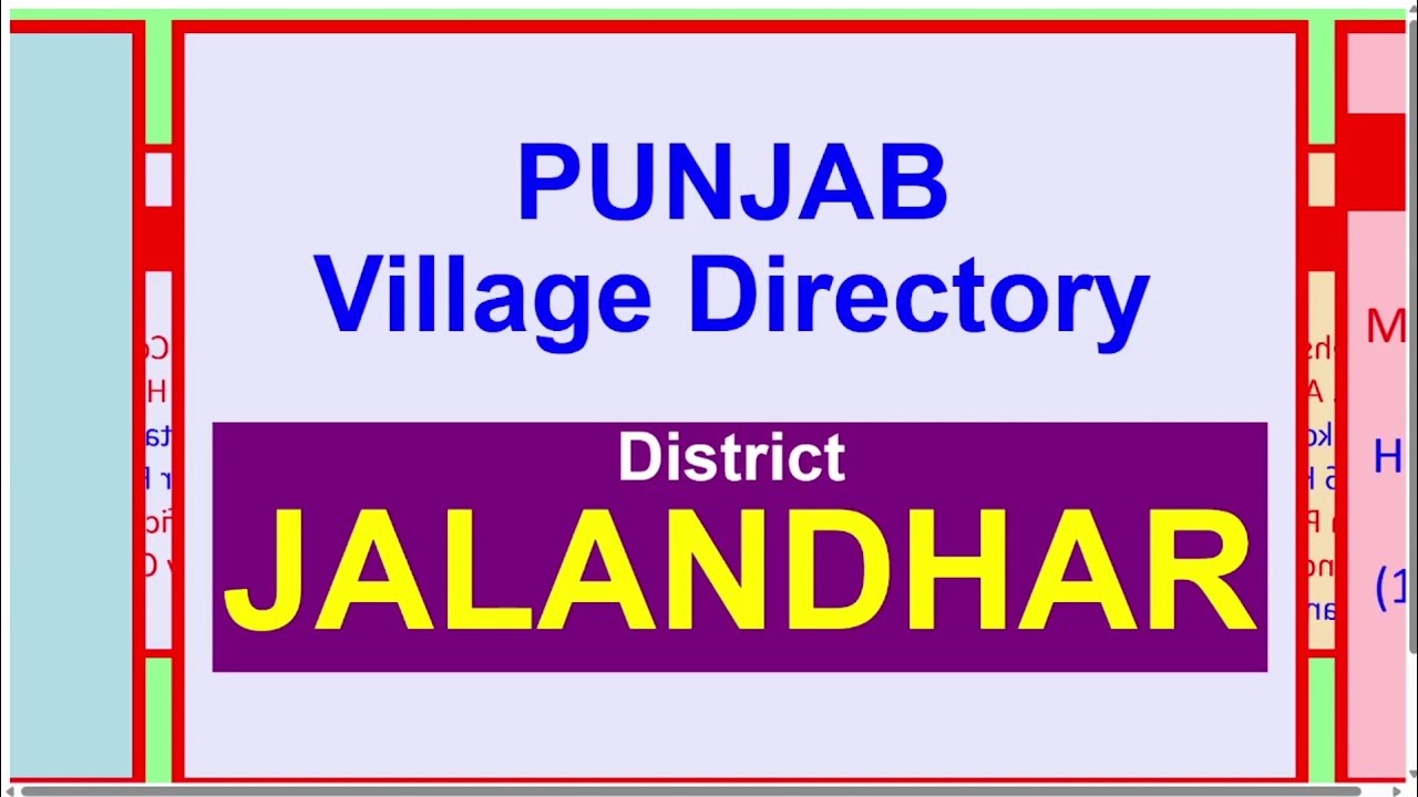 District Jalandhar Village Directory