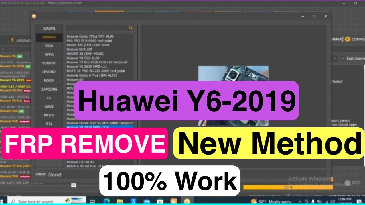 Huawei Y6-2019 (MRD-LX1F) Google Account Unlock By Unlock Tool