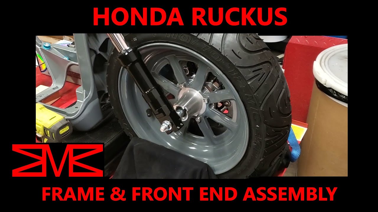 Honda Ruckus - Полная замена двигателя на GY6 - Часть 4 - Рама и передняя подвеска в сборе