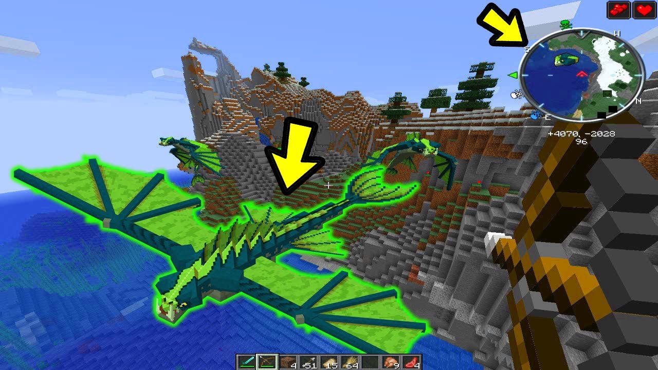 لقد إكتشفت مكان سري مليئ بالتنانين النادرة في ماين كرافت | Minecraft Mowzie's Mobs Dragons Naga Mod