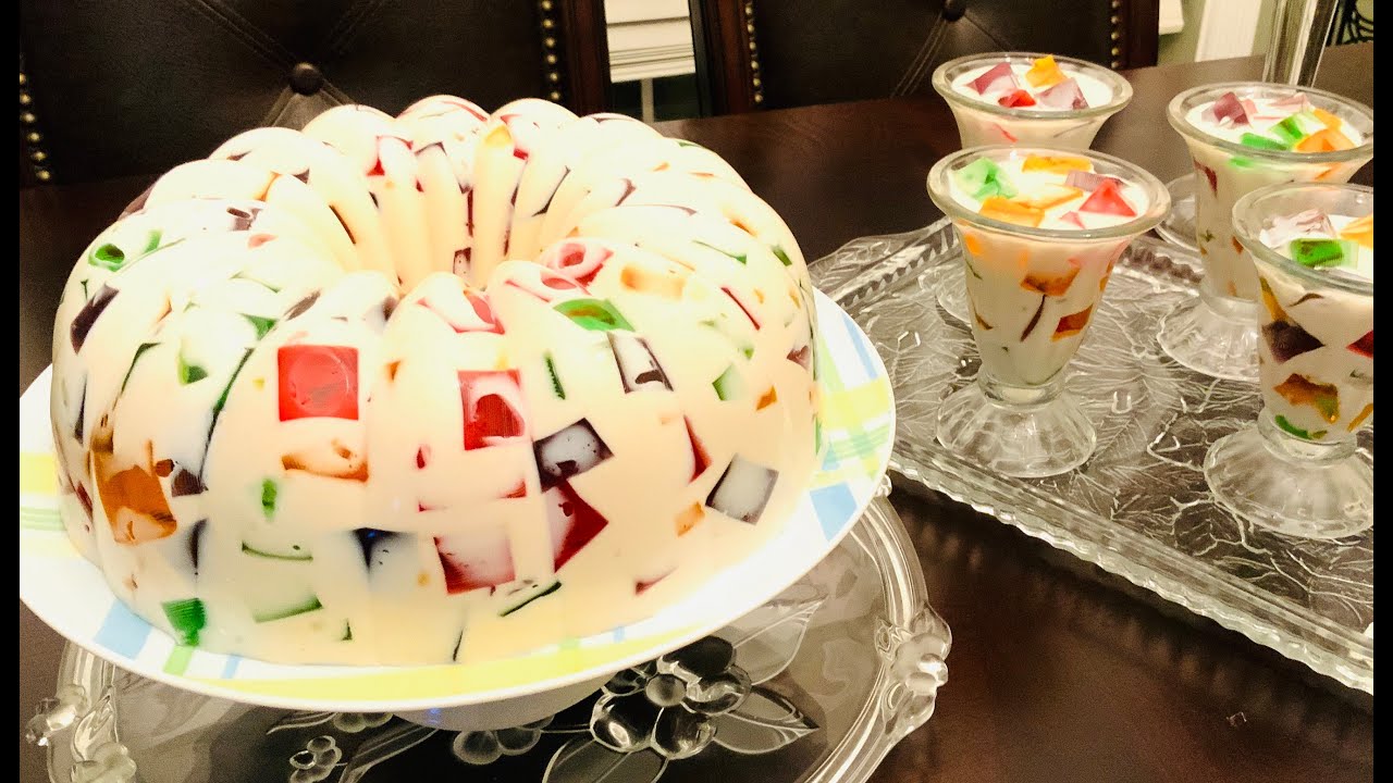 Gelatina de Mosaico Sabor Leche Condensada con Solo 3 Ingredientes