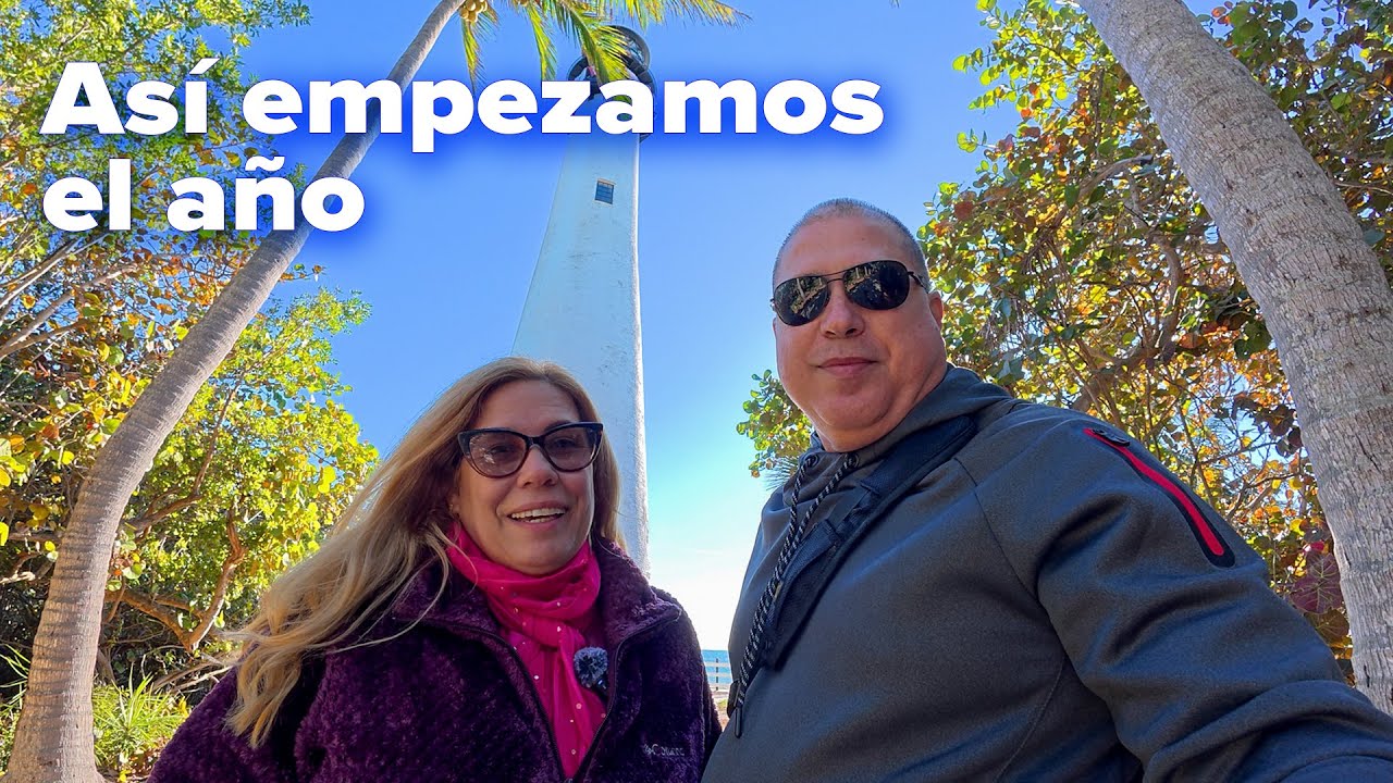 Visitando el faro de Key Biscayne.